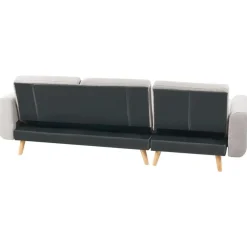 Slaapbanken|Slaapbanken-Leen Bakker KAARINA - Hoekbank - Grijs - Linkszijdig - Polyester
