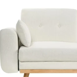 Slaapbanken|Slaapbanken-Leen Bakker KAARINA - Hoekbank - Wit - Linkszijdig - Polyester