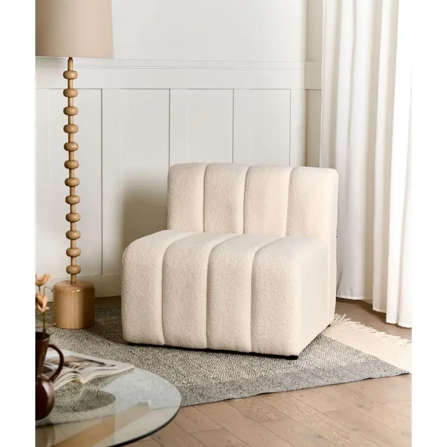 Leen Bakker KAGE - Fauteuil - Lichtbeige - Bouclé