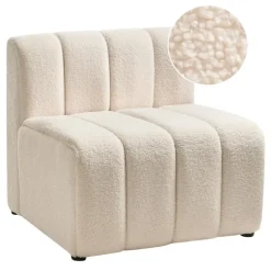 Leen Bakker KAGE - Fauteuil - Lichtbeige - Bouclé