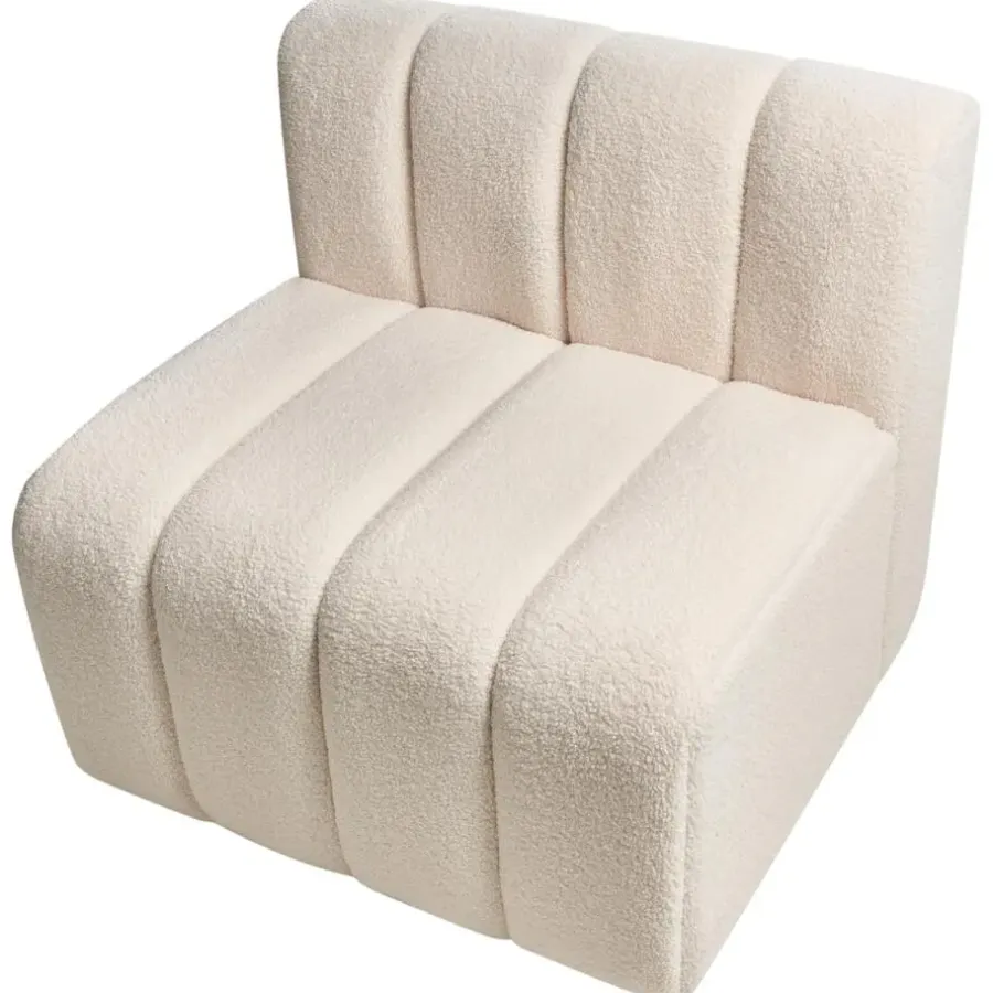 Leen Bakker KAGE - Fauteuil - Lichtbeige - Bouclé