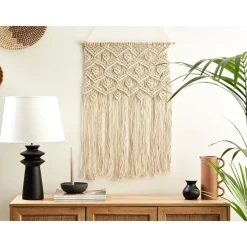 Wandkleden-Beliani KALERI - Wanddecoratie - Beige - Katoen