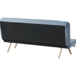 Slaapbanken|Slaapbanken-Leen Bakker KALFAFELL - Slaapbank - Blauw - Polyester