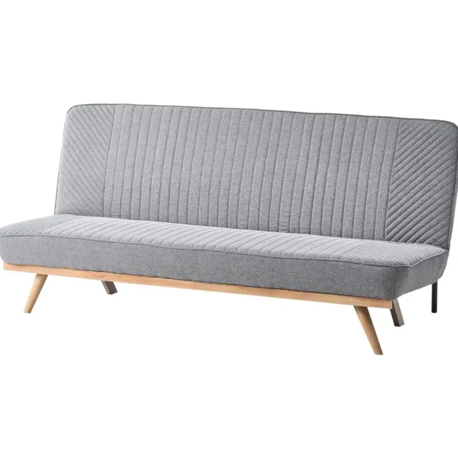 Leen Bakker KALFAFELL - Slaapbank - Donkergrijs - Polyester