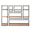 Wandrekken-Kalfort Wandrek industrieel Stockton 6 - set van 3 - 25x100x100 cm