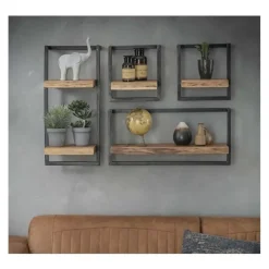 Wandrekken-Kalfort Wandrek industrieel Stockton 4 - 25x65x65 cm