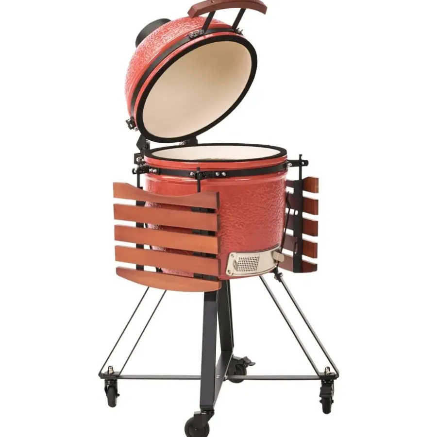 Barbecues En Accessoires-Leen Bakker KAMADO - Houtskoolgrill - Rood - Keramiek
