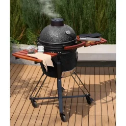 Leen Bakker KAMADO - Houtskoolgrill - Zwart - Keramiek