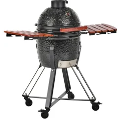 Leen Bakker KAMADO - Houtskoolgrill - Zwart - Keramiek
