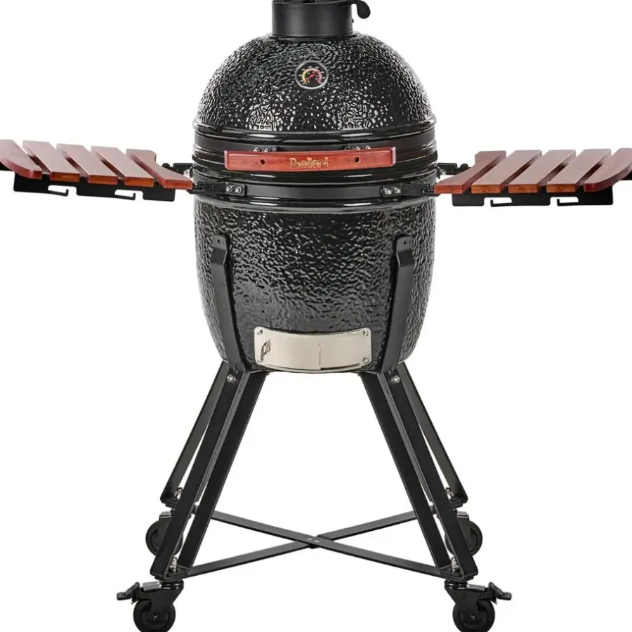 Leen Bakker KAMADO - Houtskoolgrill - Zwart - Keramiek