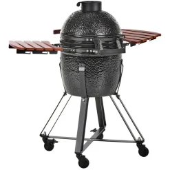 Leen Bakker KAMADO - Houtskoolgrill - Zwart - Keramiek