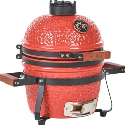 Leen Bakker KAMADO - Mini houtskoolgrill - Rood - Keramiek