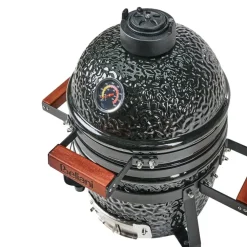 Leen Bakker KAMADO - Mini houtskoolgrill - Zwart - Keramiek