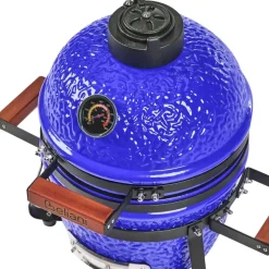 Barbecues En Accessoires-Leen Bakker KAMADO - Mini houtskoolgrill - Blauw - Keramiek
