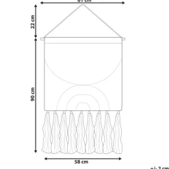 Wandkleden-Beliani KAMALIA - Wanddecoratie - Oranje - Katoen