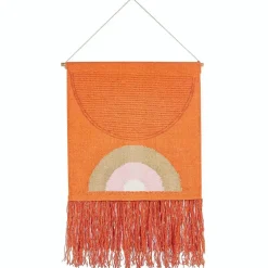 Wandkleden-Beliani KAMALIA - Wanddecoratie - Oranje - Katoen
