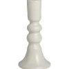 Kandelaars En Windlichten-Leen Bakker Kandelaar Anis - off-white - 21xØ10 cm