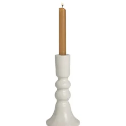 Kandelaars En Windlichten-Leen Bakker Kandelaar Anis - off-white - 21xØ10 cm