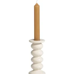 Kandelaars En Windlichten-Leen Bakker Kandelaar Bobble - off-white -13xØ6,2 cm