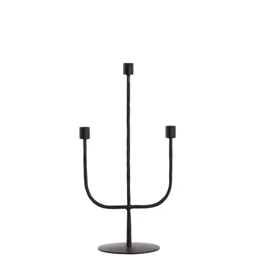 Light & Living Kandelaar Nicole - Zwart - 22.5x15x45.5cm