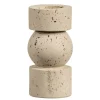 Kandelaars En Windlichten-Leen Bakker Kandelaar Raven - beige - 16xØ8 cm
