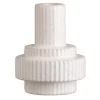 Leen Bakker Kandelaar Ribe - zand - keramiek - 12,5xØ9,5 cm