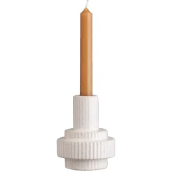 Leen Bakker Kandelaar Ribe - zand - keramiek - 12,5xØ9,5 cm