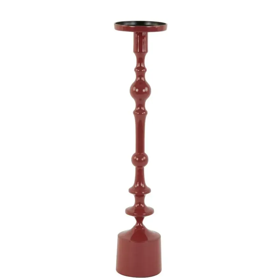 Kandelaars En Windlichten-Light & Living Kandelaar Sheva - Rood - Ø11cm