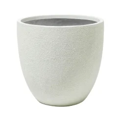 Beliani KANNIA - Bloempot - Wit - 55 cm - Klei-vezelmengsel