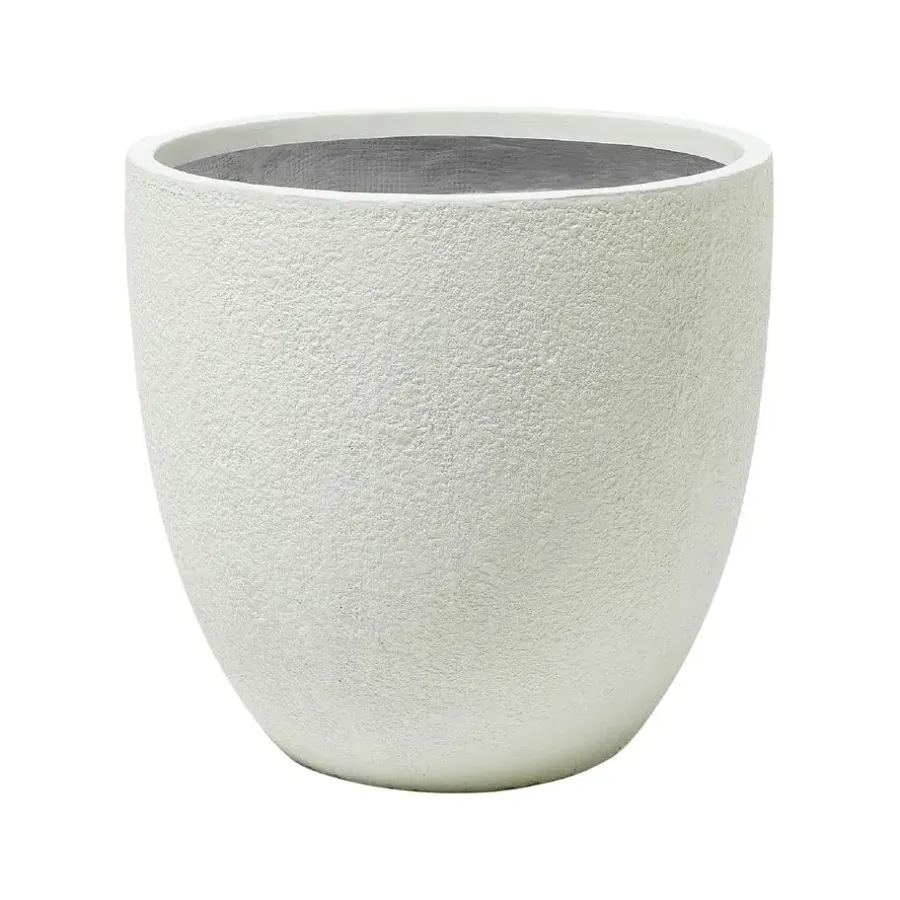 Beliani KANNIA - Bloempot - Wit - 55 cm - Klei-vezelmengsel