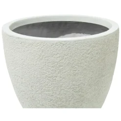 Beliani KANNIA - Bloempot - Wit - 55 cm - Klei-vezelmengsel
