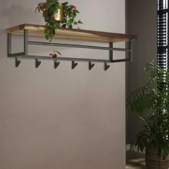 Kapstokken-Giga Living Kapstok Daytona 6 Haken met Hoedenplank