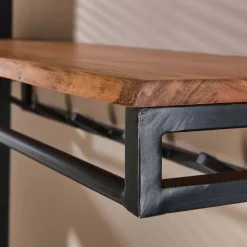 Kapstokken-Dimehouse Kapstok Henry acaciahout 6 haken - 35x100x17 cm - Hout - Bruin