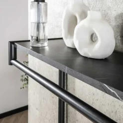 Giga Living Kapstok Zwart Metaal - 20-Haaks - 100x27x80cm - Roede