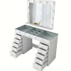 Kaptafels-Arabic House Kaptafel Wit/Glas - Incl. Spiegel - 120x44,5x79,8cm - Beyas
