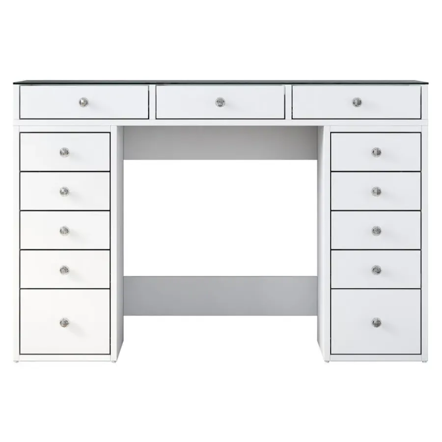 Kaptafels-Arabic House Kaptafel Wit/Glas - 120x44,5x79,8cm - Beyas