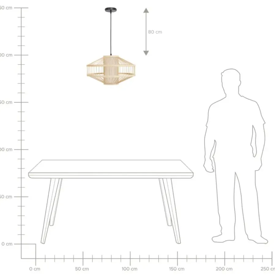 Leen Bakker KARAJ - Hanglamp - Natuurlijk - Bamboe