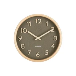 Klokken-Karlsson - Tafelklok Pure Wood Grain - Mosgroen