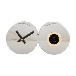 Klokken-Karlsson - Wandklok Duo Cuckoo Plated - Chrome plated