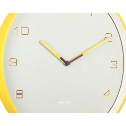Klokken-Karlsson - Wandklok Lined Numbers - Heldergeel- Ø40cm
