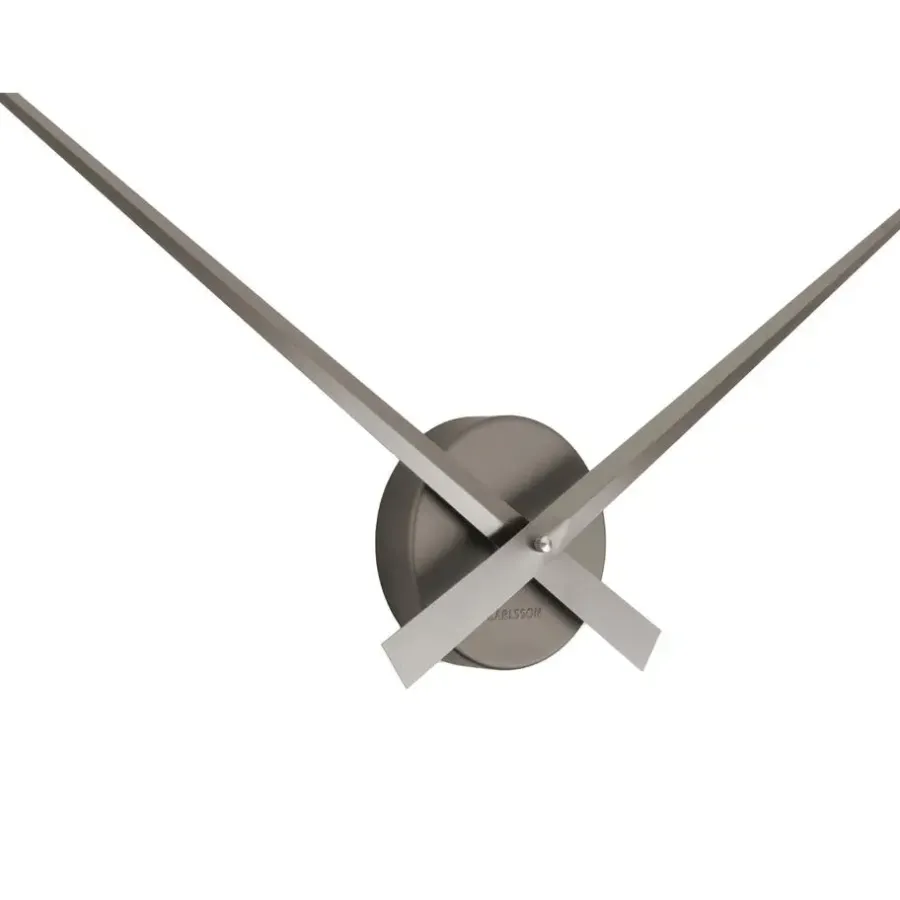 Klokken-Karlsson - Wandklok Little Big Time Metallic - Metallic dark grey- Ø77,5cm