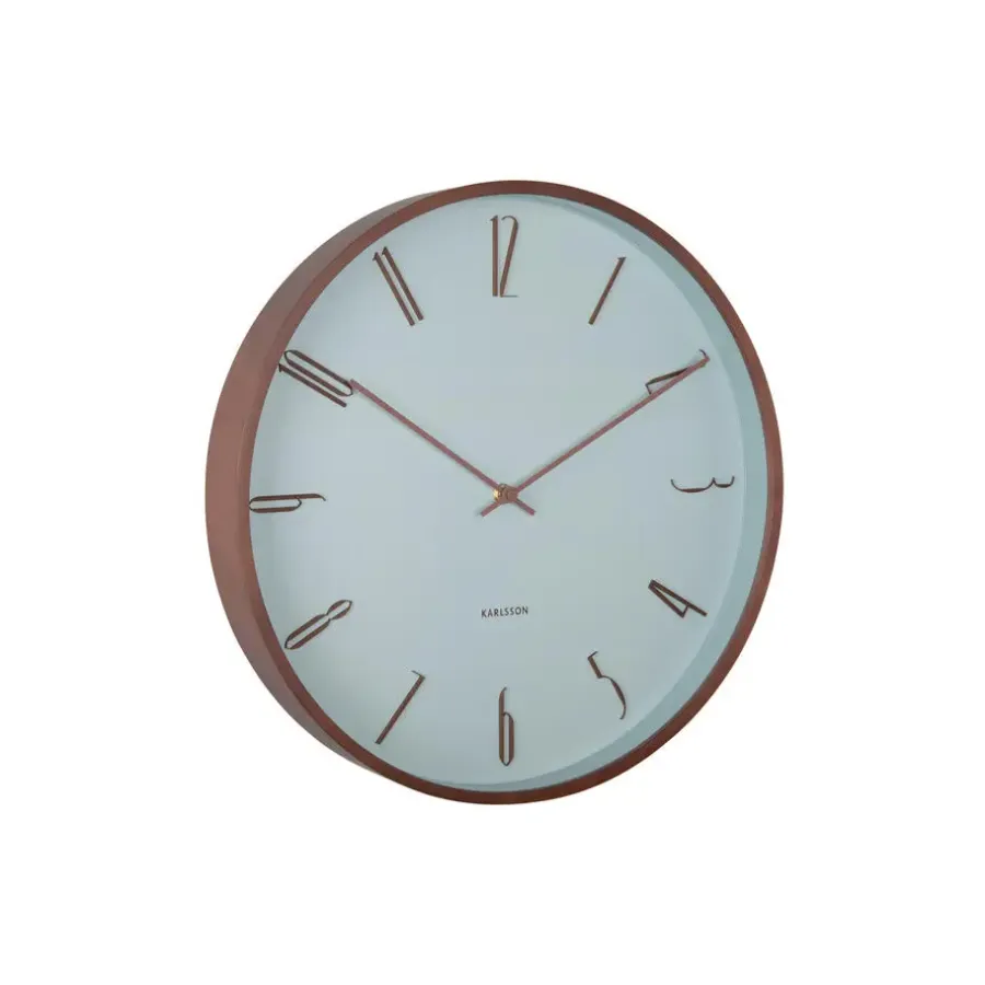 Klokken-Karlsson - Wandklok Scandia - Mistige blauw- Ø40cm
