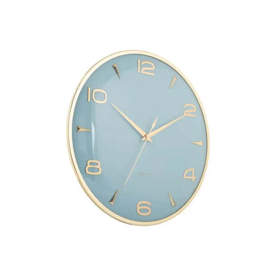 Klokken-Karlsson - Wandklok Sienna Glow - Mistige blauw- Ø40,6cm