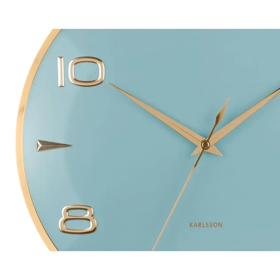 Klokken-Karlsson - Wandklok Sienna Glow - Mistige blauw- Ø40,6cm