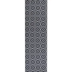 Tapijtlopers En Keukenlopers-Beliani KARUNGAL - Loper - Zwart - 60 x 200 cm - Polyester