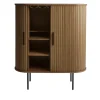 Giga Living Kast Donker Eikenhout - Incl Glazenrek - 118cm - Nola
