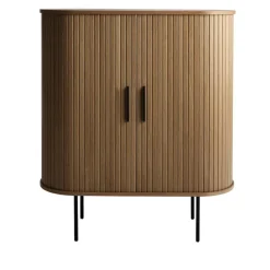 Giga Living Kast Donker Eikenhout - Incl Glazenrek - 118cm - Nola