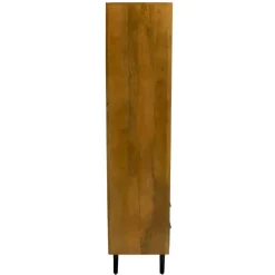 Giga Meubel Kast Donkerbruin Mangohout - 110x40x180 - Metaal - Ubud