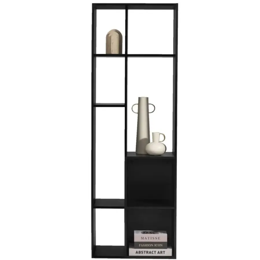 Wandkasten-Leen Bakker Kast Kenzi - zwart - 177x59x38 cm