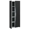 Leen Bakker Kast Levi - zwart - 181x67x28 cm